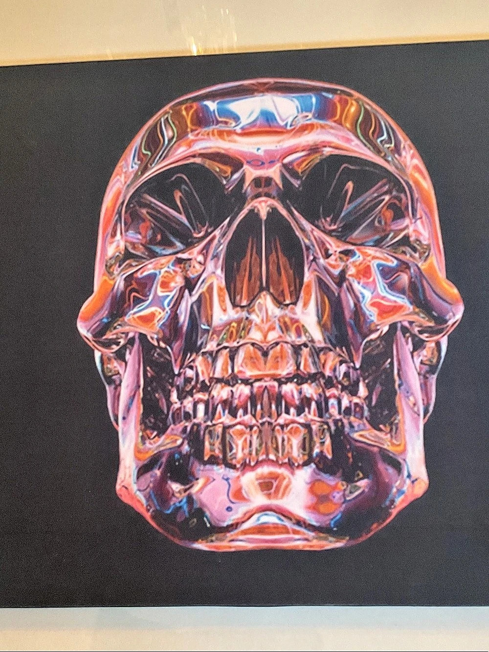 BIG Wall Décor Chrome Skull by Ali Gulec Art Print